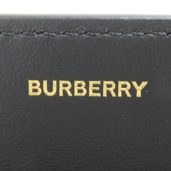 Auth BURBERRY Long Wallet Black Leather/Goldton - Picture 7 of 8